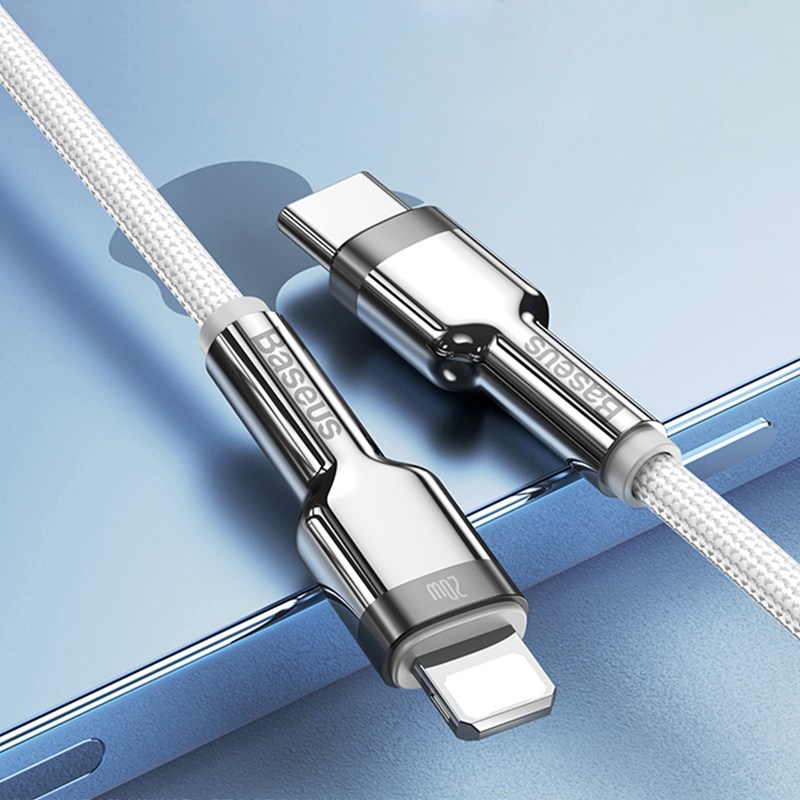 Fém kábel ChargeWave USB-C - Lightning PD20W támogatással