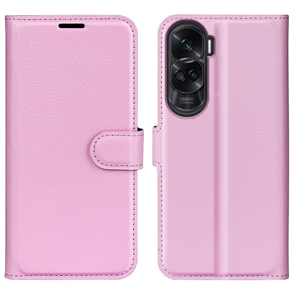 Nyitható tok "Litchi" Honor 90 Lite készülékekhez - pink