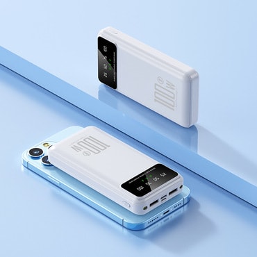 Power bank BatteryBoost 100W töltéssel és 20000 mAh kapacitással - dot white