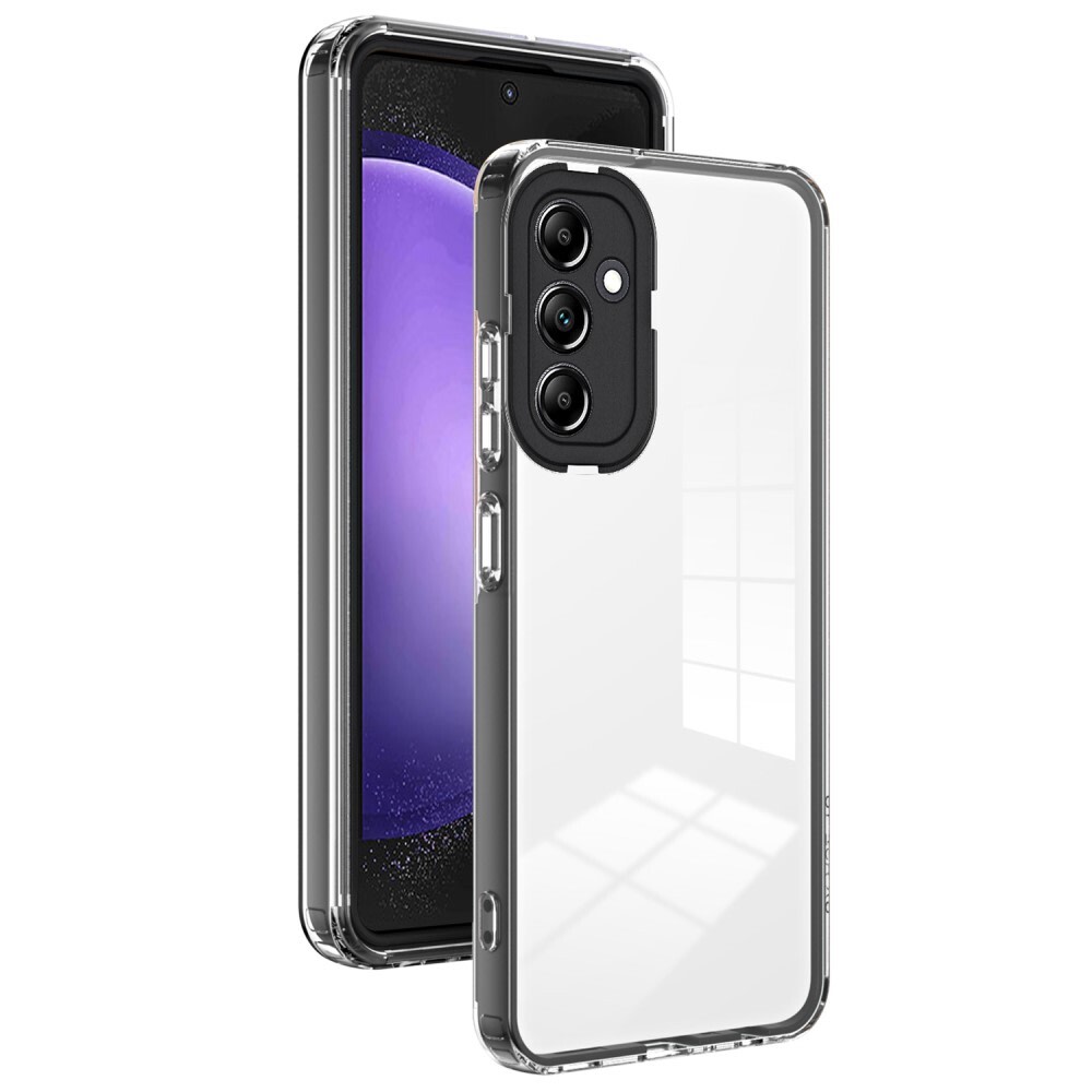 Hibrid tok "Crystal Bumper" beépített hátsó kamera védelemmel Samsung Galaxy S23 FE készülékekhez - metallic black
