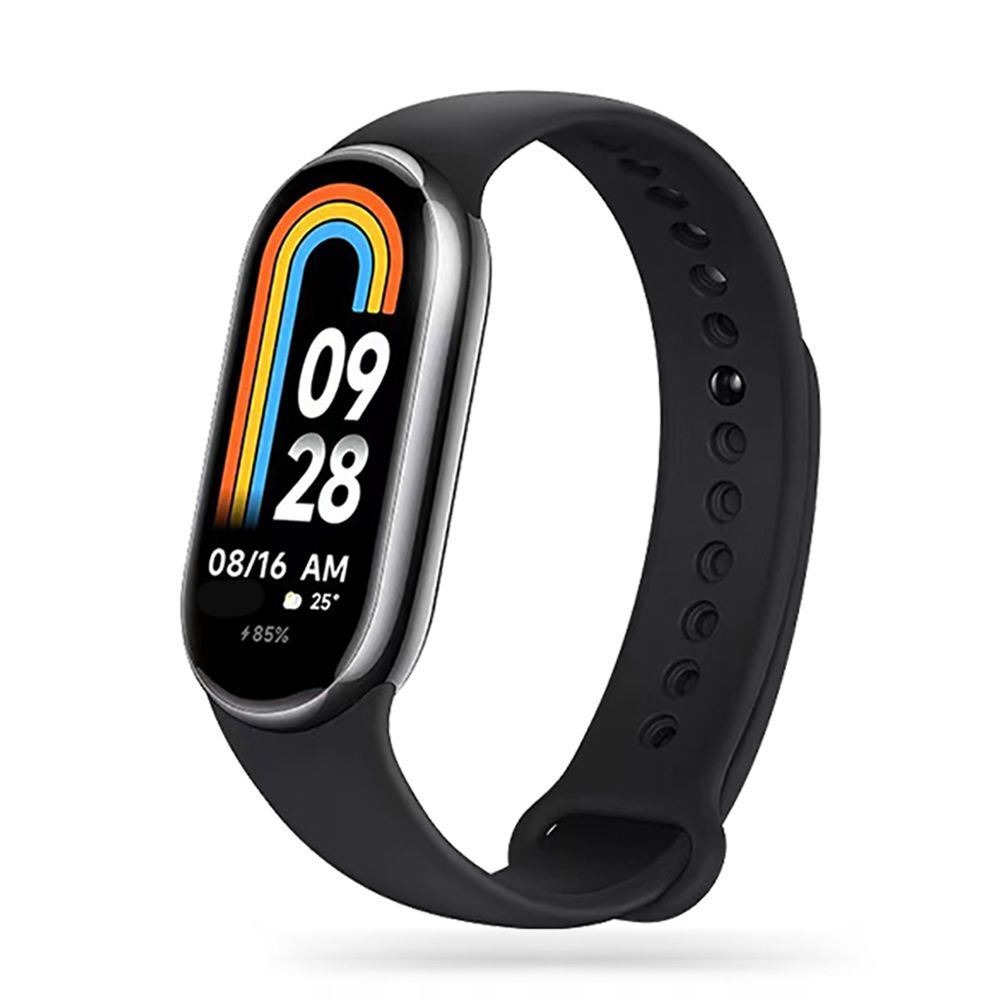 Szilikon órazíj Xiaomi Smart Band 8 / Smart Band 9 - fekete