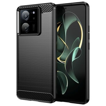 TPU gél tok "Brushed Carbon" Xiaomi 13T / 13T Pro készülékekhez - fekete