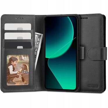 Nyitható tok Tech-Protect "Wallet" műbőrből Xiaomi 13T / 13T Pro készülékekhez - black