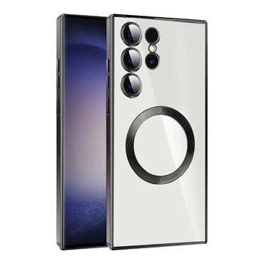 Hibrid tok védelemmel hátsó kamerára "MagProtect" MagSafe mágnessel Samsung Galaxy S23 Plus készülékekhez - black