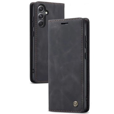 Nyitható tok CaseMe MagFlip kiváló védelemmel és automatikus mágneses zárással Samsung Galaxy S23 FE készülékekhez - smooth black