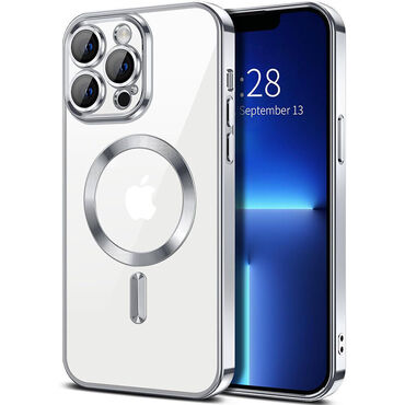 Hibrid tok MagShield hátsó kamera védelemmel és 2 MagSafe mágnessel iPhone 11 készülékekhez - metallic silver