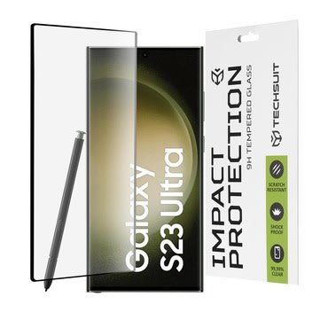 Prémium 3D Full Body üvegfólia "Techsuit" Samsung Galaxy S23 Ultra készülékekhez - fekete