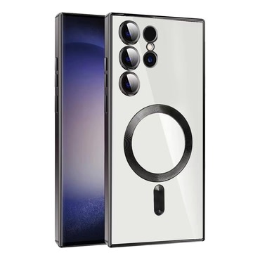 Hibrid tok MagShield hátsó kamera védelemmel és 2 MagSafe mágnessel Samsung Galaxy S22 Ultra készülékekhez - metallic black