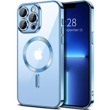 Hibrid tok MagShield hátsó kamera védelemmel és 2 MagSafe mágnessel iPhone 11 Pro készülékekhez - metallic blue