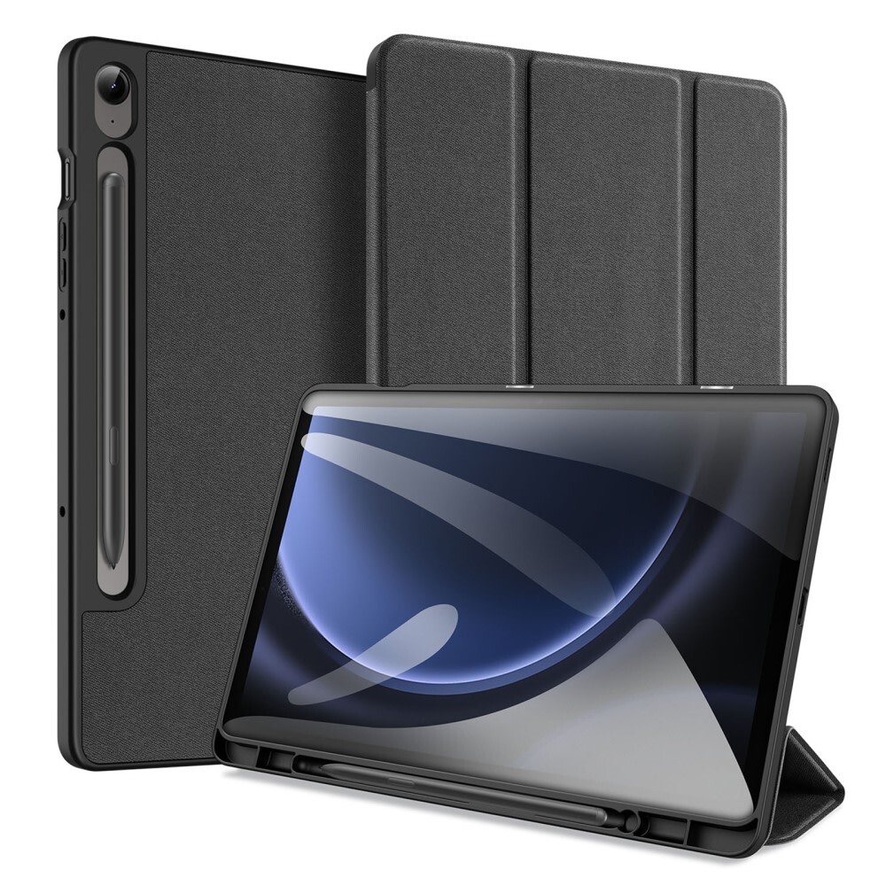Nyitható tok "Skin Domo" Samsung Galaxy Tab S9 FE / Tab S10 FE készülékekhez - fekete