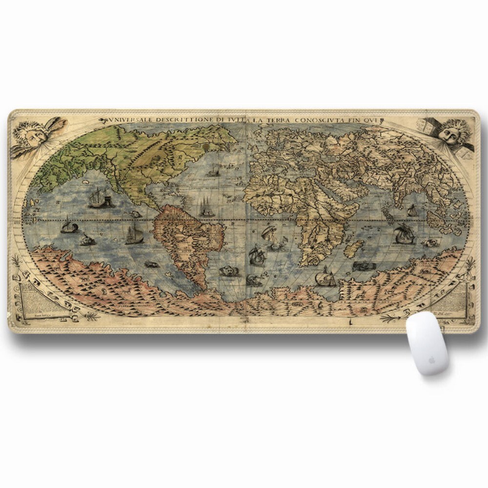 Egérpad egér és billentyűzet alá "Retro Map"