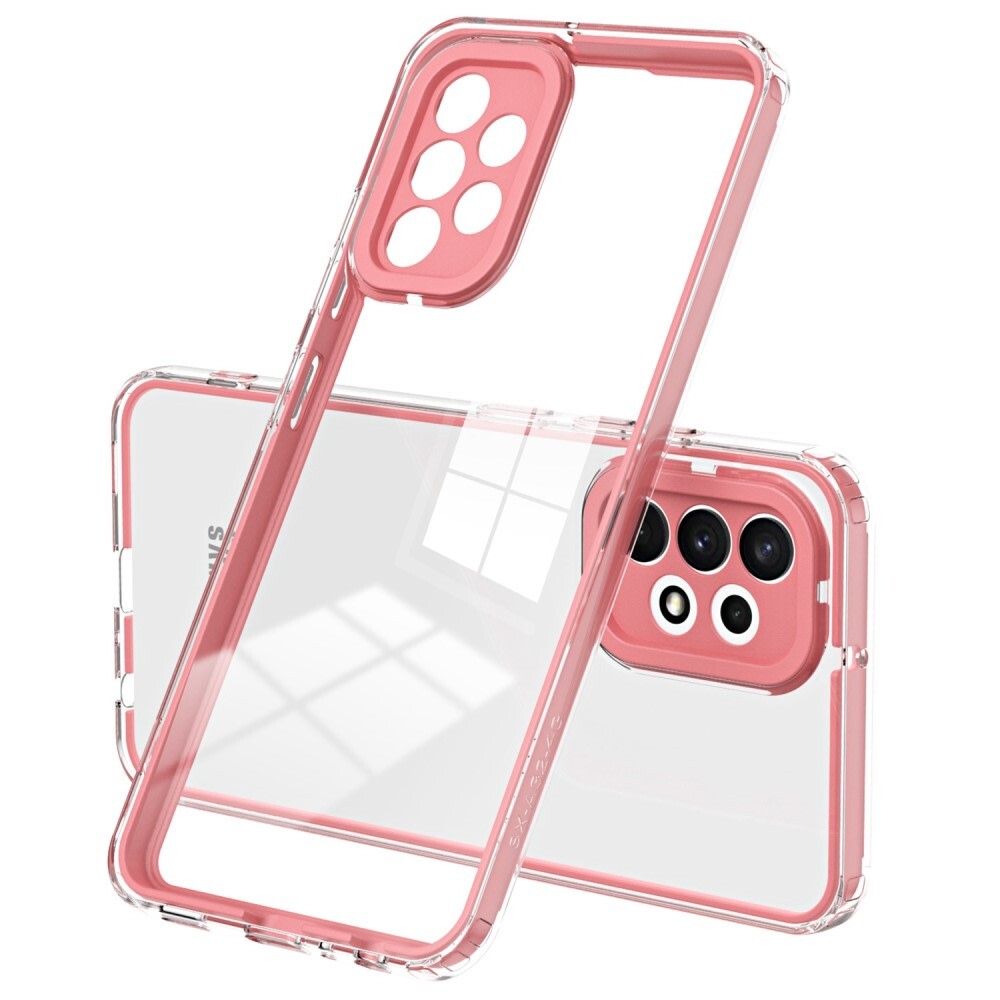 Hibrid tok beépített kamera védelemmel "Crystal Bumper" Samsung Galaxy A33 5G készülékekhez - metallic pink