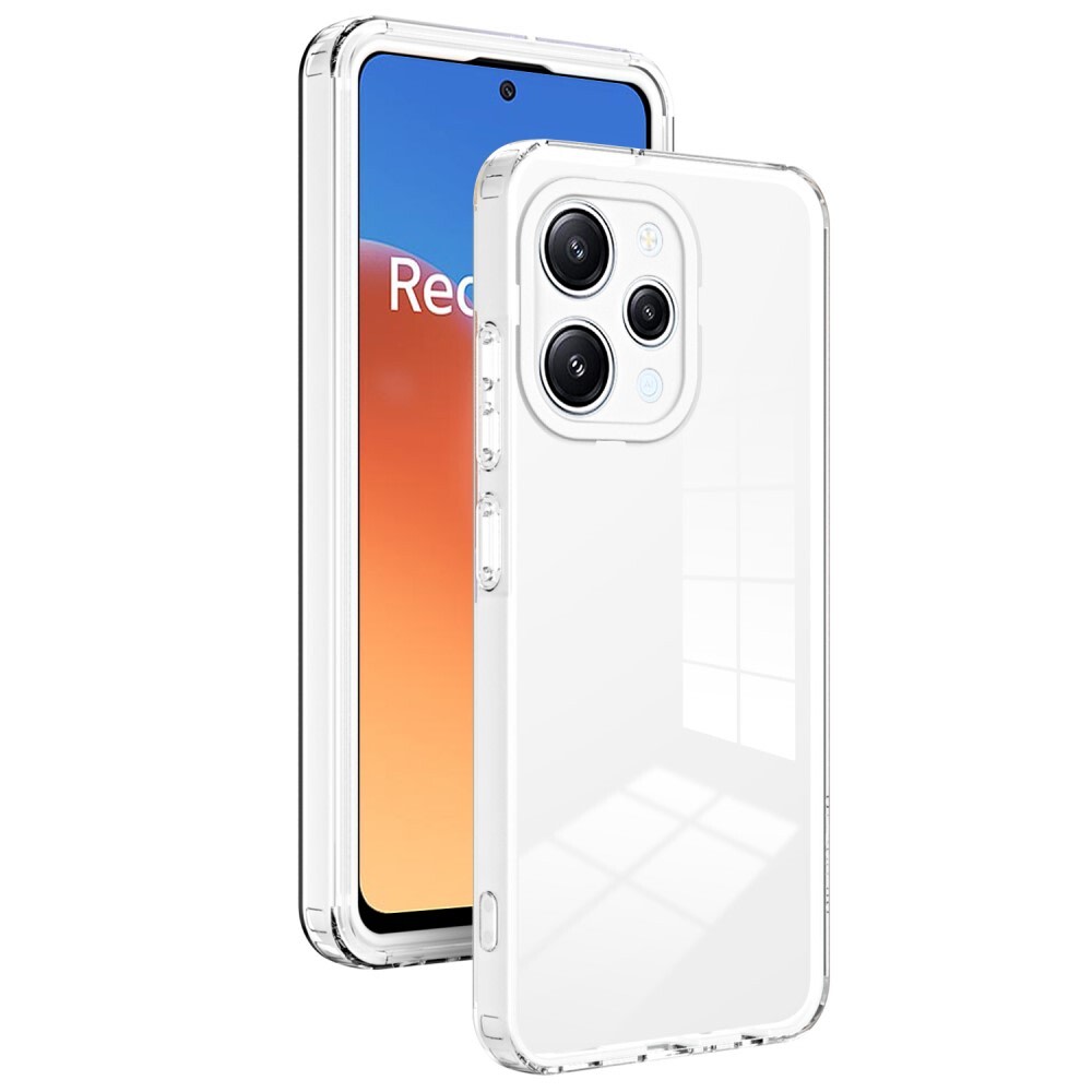 Hibrid tok beépített kamera védelemmel "Crystal Bumper" Xiaomi Redmi 12 5G készülékekhez - metallic white