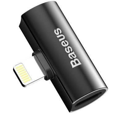 2in1 Lightning adapter Baseus "L46" - fekete 2in1 Lightning adapter Baseus "L46" - fekete