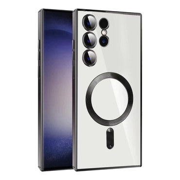 Hibrid tok MagShield hátsó kamera védelemmel és 2 MagSafe mágnessel Samsung Galaxy S24 készülékekhez - metallic black