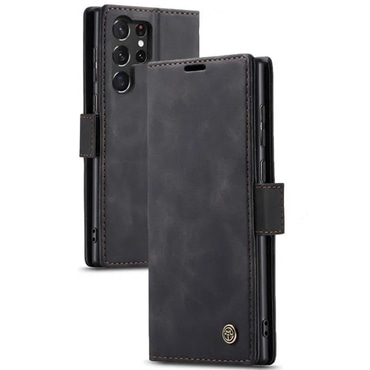 Nyitható tok CaseMe MagFlip kiváló védelemmel és automatikus mágneses zárással Samsung Galaxy S24 Ultra készülékekhez - smooth black Nyitható tok CaseMe MagFlip kiváló védelemmel és automatikus mágneses zárással Samsung Galaxy S24 Ultra készülékekhez - smooth black