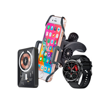 Smart Biker csomag: okosóra, telefontartó és power bank