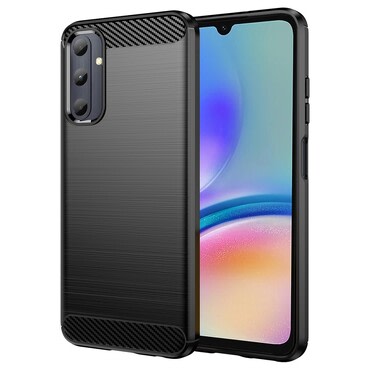 TPU gél tok "Brushed Carbon" Samsung Galaxy A05s készülékekhez - fekete