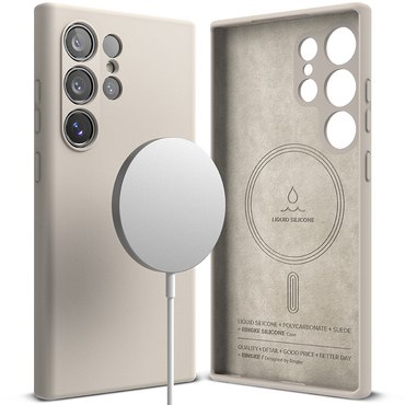 Tok Ringke "Silicone Magnetic" Samsung Galaxy S24 Ultra készülékekhez - stone