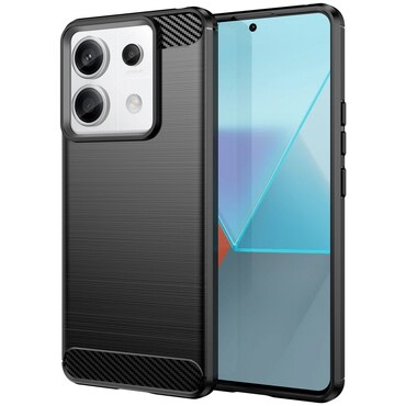 TPU gél tok "Brushed Carbon" Xiaomi Redmi Note 13 Pro 5G / Poco X6 készülékekhez - fekete