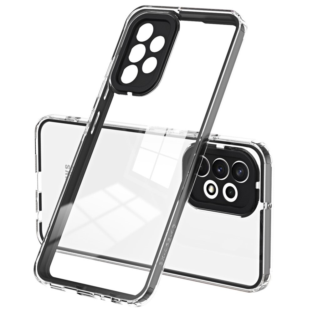 Hibrid tok beépített kamera védelemmel "Crystal Bumper" Samsung Galaxy A13 készülékekhez - metallic black