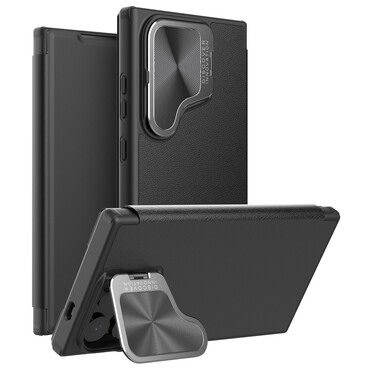 Prémium hibrid tok Nillkin "Qin Prop" Samsung Galaxy S24 Ultra készülékekhez - fekete