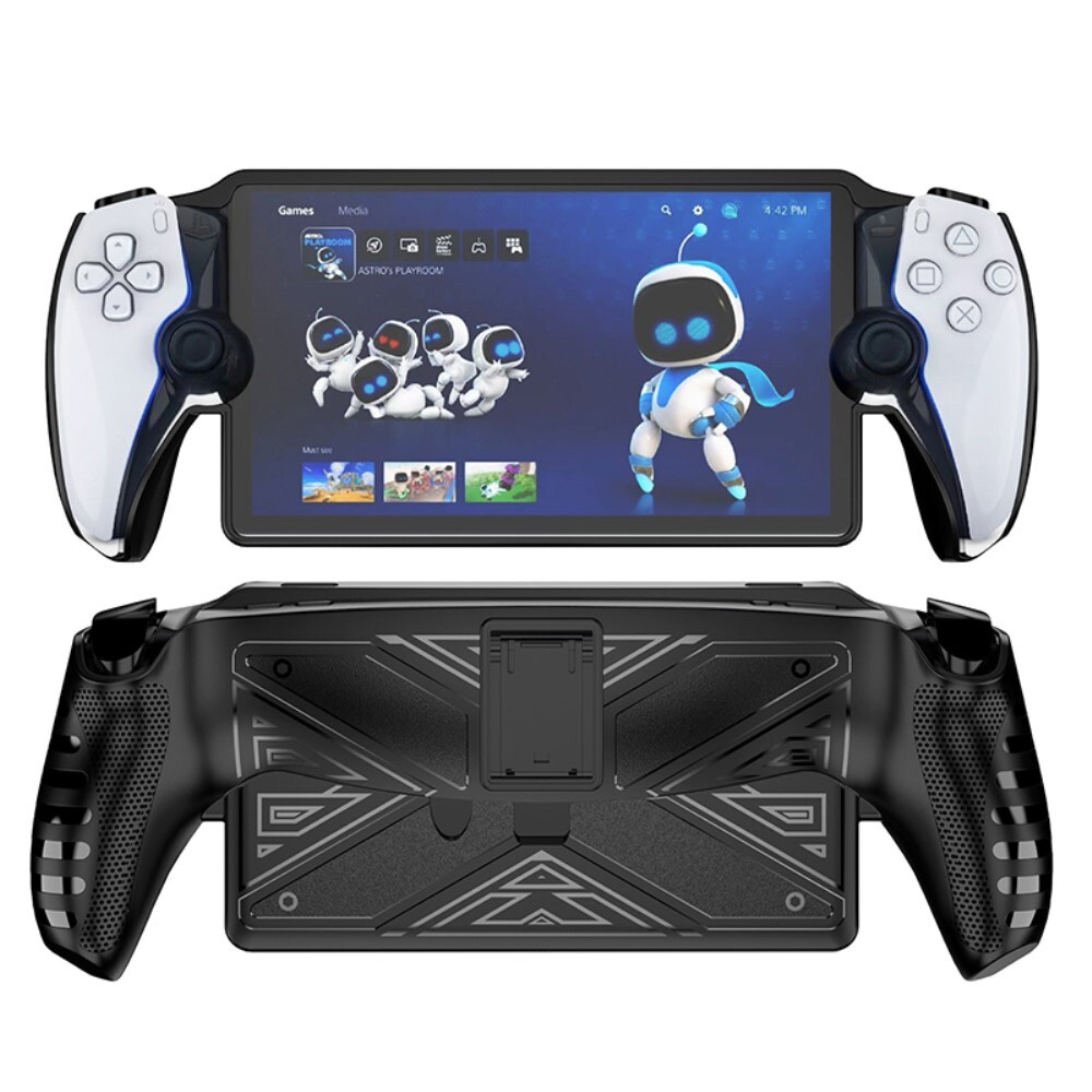 Strapabíró tok állvánnyal és teljes védelemmel "Impact" PlayStation Portal készülékekhez - fekete