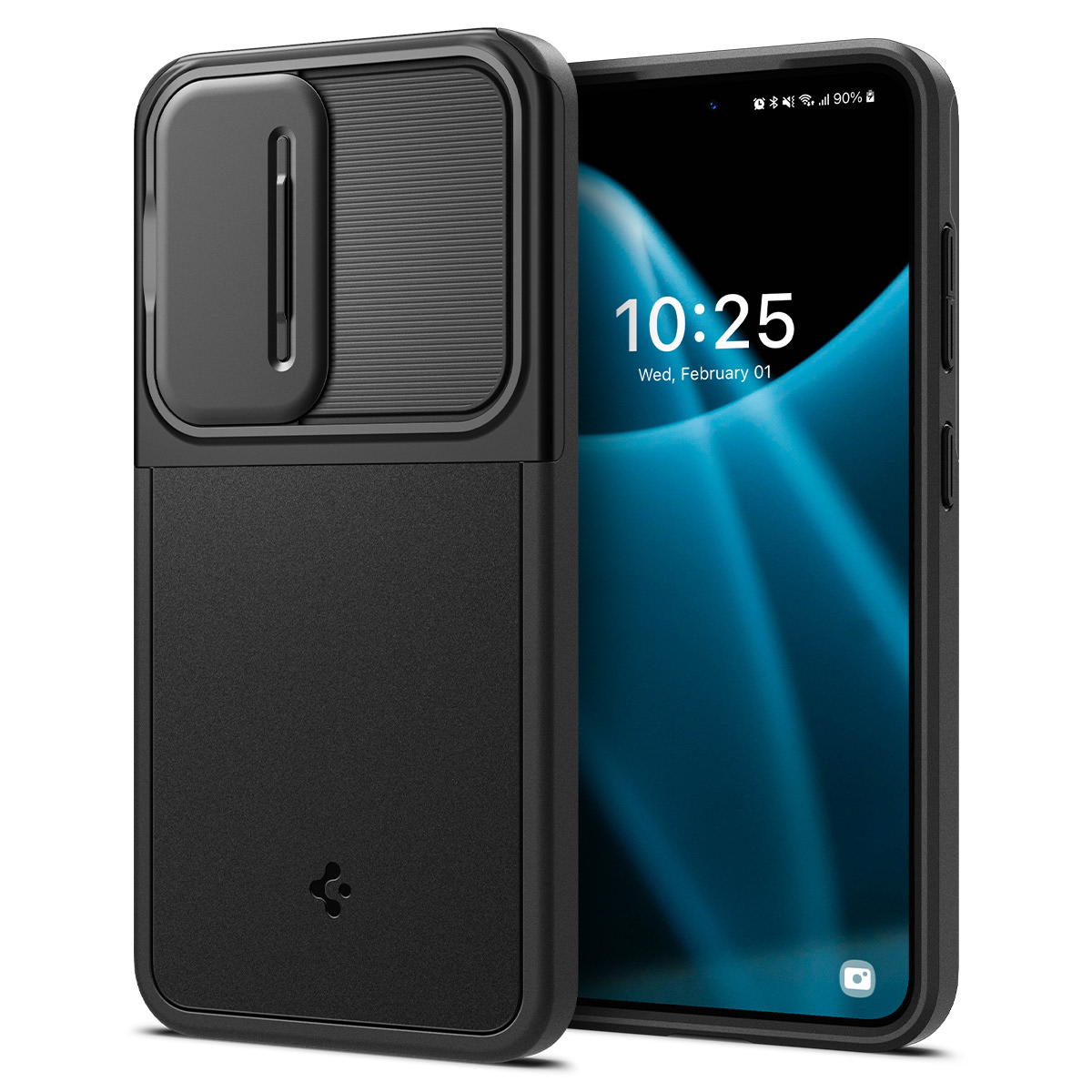 Tok Spigen "Optik Armor" Samsung Galaxy S24 készülékekhez - fekete