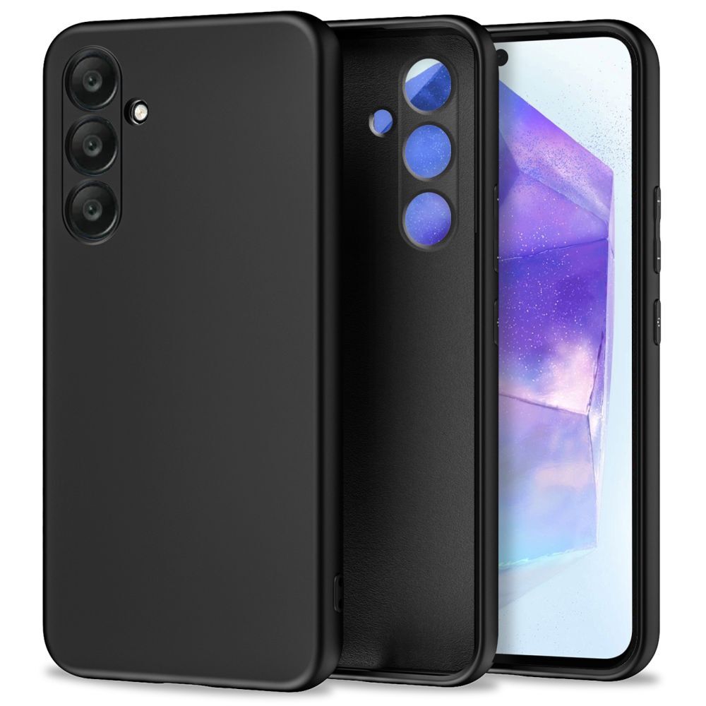TPU gel tok Tech-Protect "Icon" Samsung Galaxy A55 készülékekhez - fekete