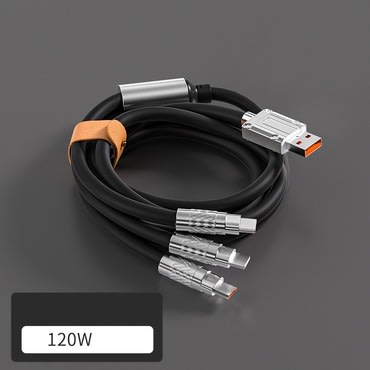 Fém töltőkábel és adatkábel UniFit Pro - 1.2m - fit black (SB)