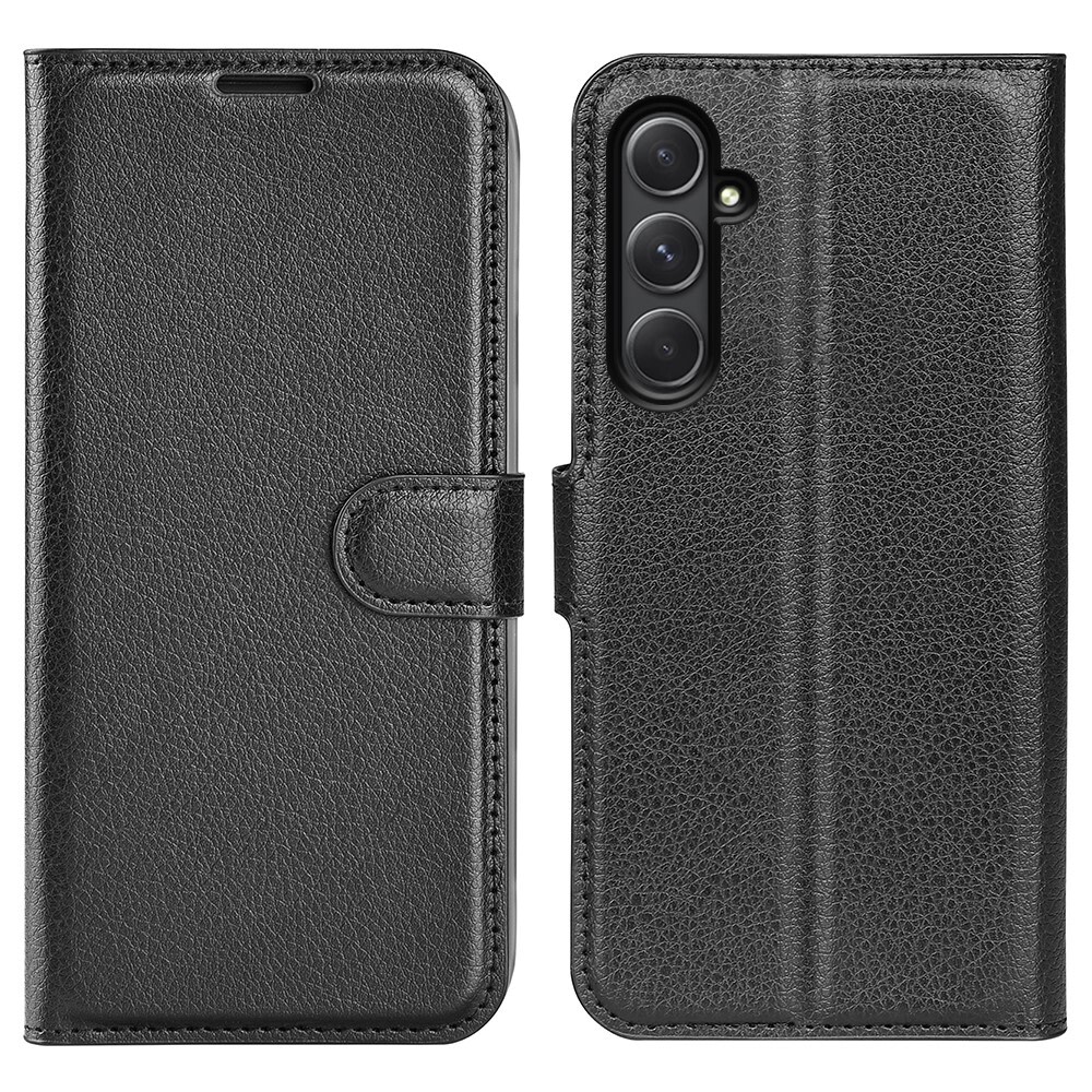 Nyitható tok "Litchi" Samsung Galaxy A55 készülékekhez - fekete