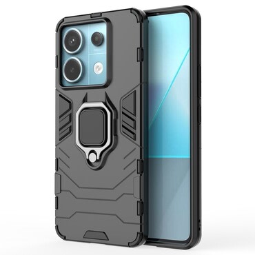 Strapabíró tok "Impact X Ring" Xiaomi Redmi Note 13 Pro 5G / Poco X6 készülékekhez - fekete