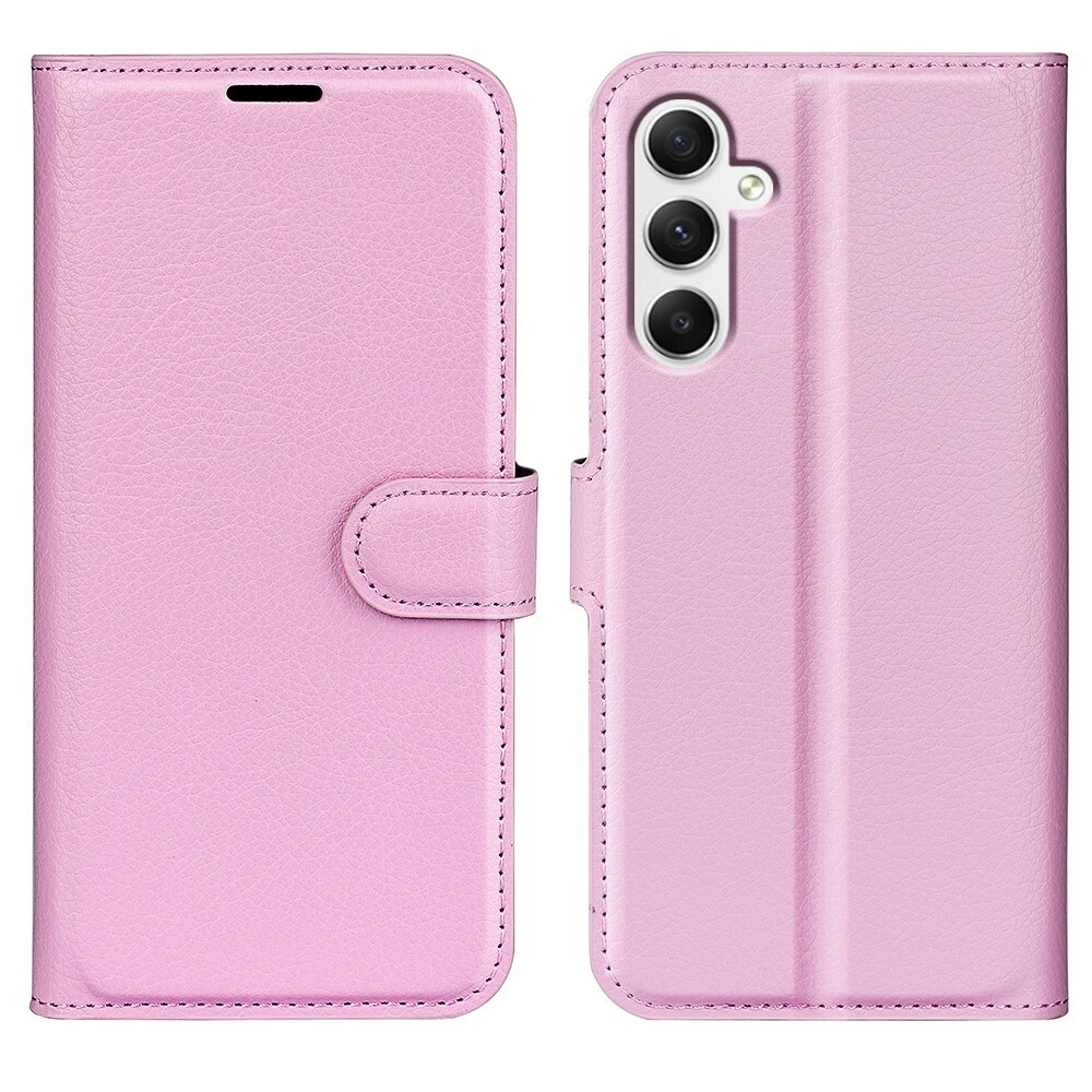 Nyitható tok "Litchi" Samsung Galaxy A35 készülékekhez - rózsaszín