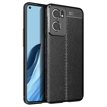 Elegáns gél tok Elite Guard bőr textúrával és extra védelemmel az oldalakon OnePlus Nord CE 2 5G készülékekre - obsidian black