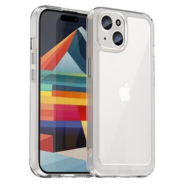 Hibrid tok "Frame Shield" iPhone 15 készülékekhez - átlátszó