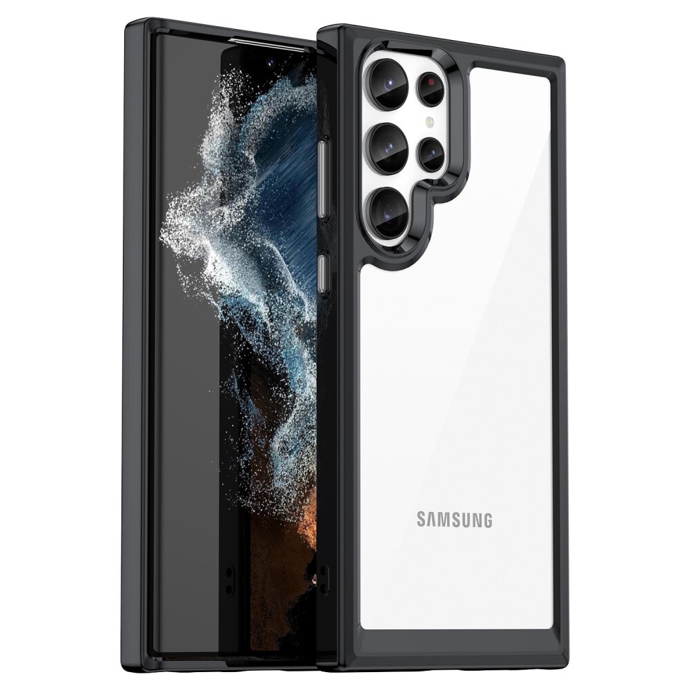 Hibrid tok "Frame Shield" Samsung Galaxy S23 Ultra készülékekhez - fekete