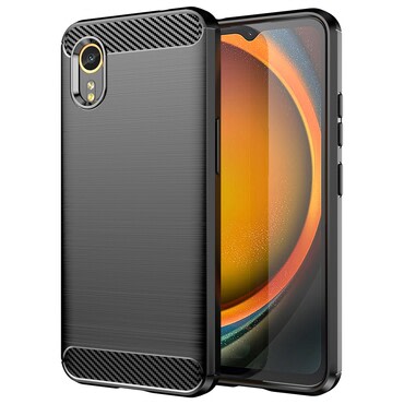 TPU gél tok "Brushed Carbon" Samsung Galaxy Xcover 7 készülékekhez - fekete
