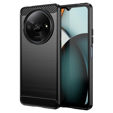 TPU gél tok "Brushed Carbon" Xiaomi Redmi A3 készülékekhez - fekete