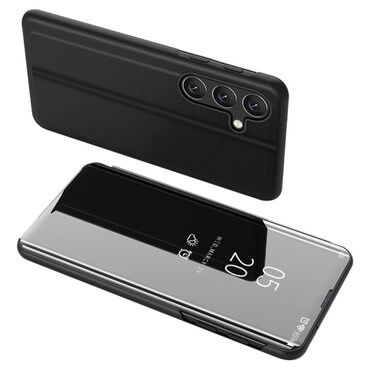 Nyitható tok "Mirror" Samsung Galaxy A15 készülékekhez - fekete