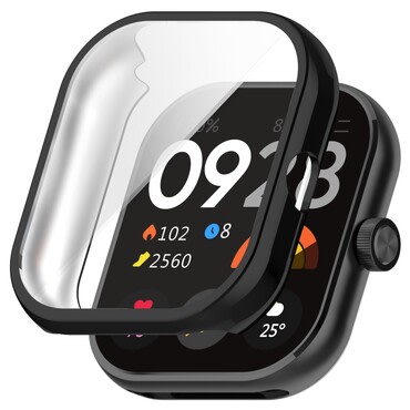 TPU gél tok kijelző védelemmel Xiaomi Redmi Watch 4 órákhoz - fekete