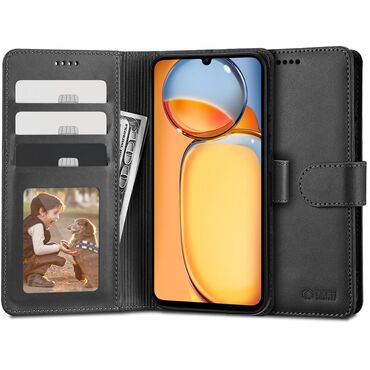 Nyitható tok Tech-Protect "Wallet" műbőrből Xiaomi Redmi 13C 4G / Poco C65 készülékekhez - black