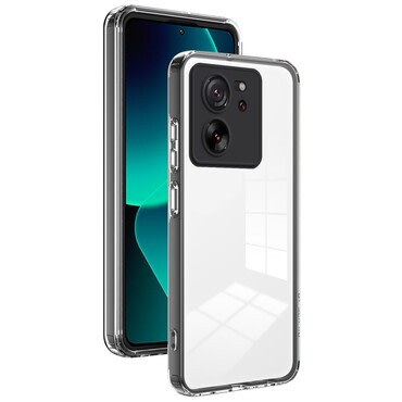 Hibrid tok beépített kamera védelemmel "Crystal Bumper" Xiaomi 13T / 13T Pro készülékekhez - metallic black