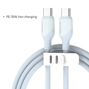 USB-C - USB-C kábel SyncFlow Gen2 PD 30W támogatással - 1 m - liquid blue