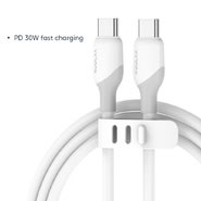 USB-C - USB-C kábel SyncFlow Gen2 PD 30W támogatással - 2 m - liquid white