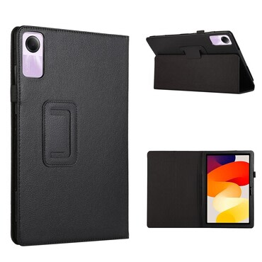 Nyitható tok "Litchi" Xiaomi Redmi Pad SE készülékekhez - fekete