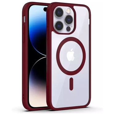 Hibrid tok "PastelMag" MagSafe mágnessel iPhone 15 Pro Max készülékekhez - burgundy