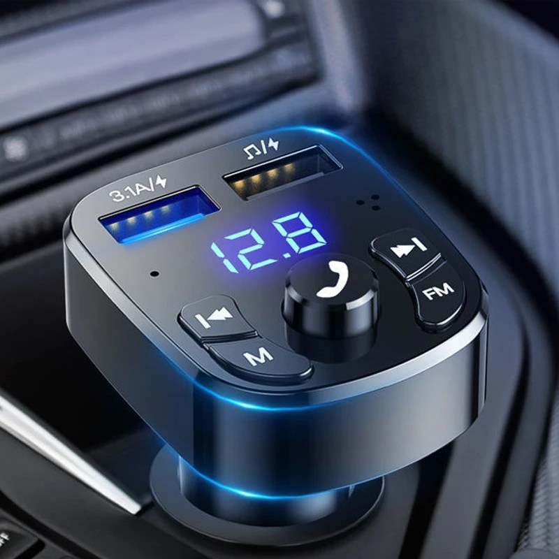 FM Bluetooth transmitter, autós töltő és MP3 lejátszó PowerTune gyorstöltéssel és két USB-A kimenettel
