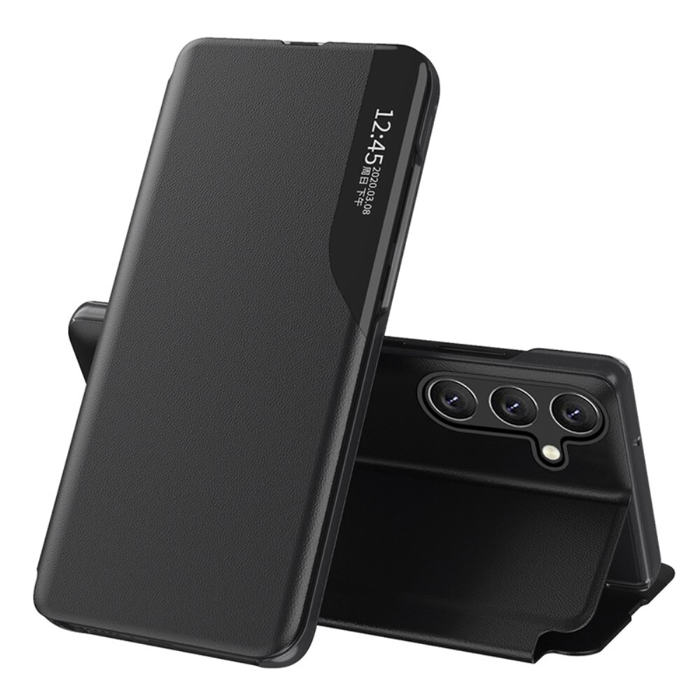 Nyitható tok "Edge View" Samsung Galaxy A15 készülékekhez - fekete