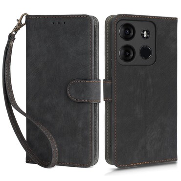 Nyitható tok "Transit" Tecno Pop 7 készülékekhez - fekete