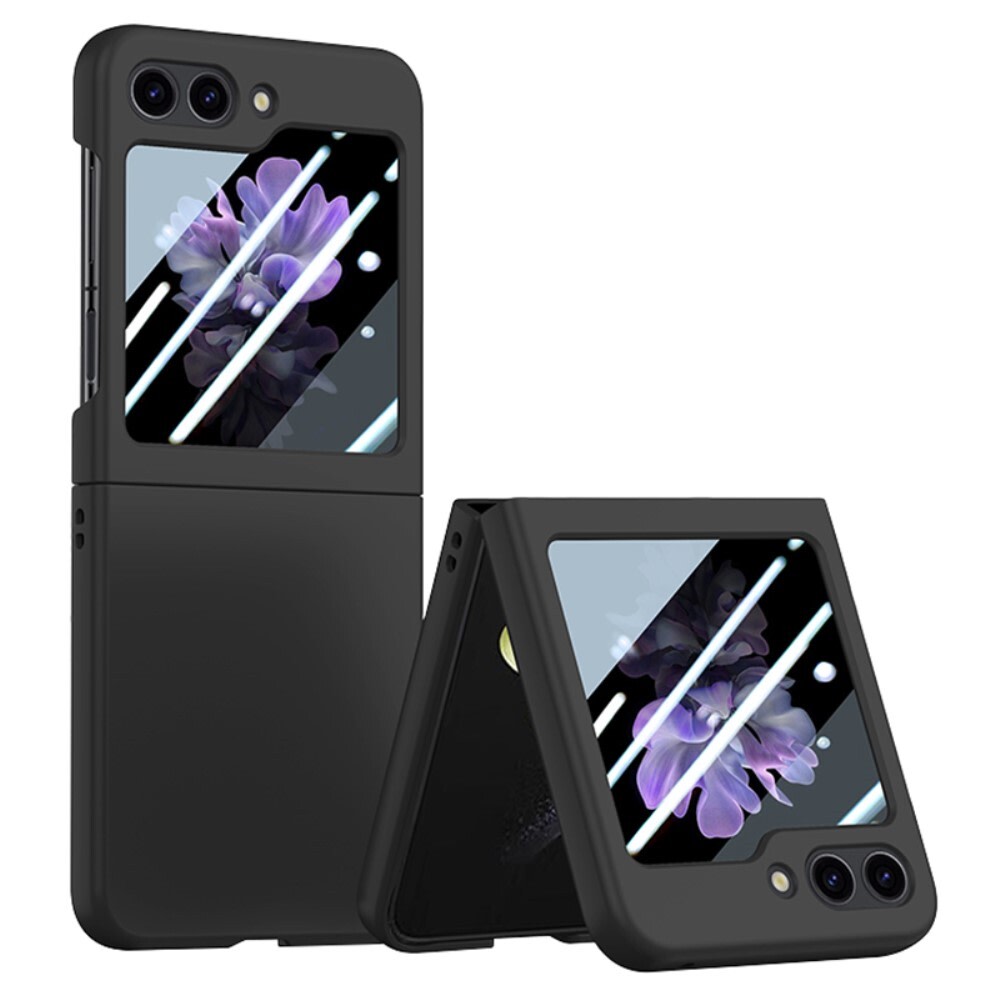 Kemény tok "Covered" kijelző védelemmel Samsung Galaxy Z Flip6 / Galaxy Z Flip7 FE készülékekhez - fekete